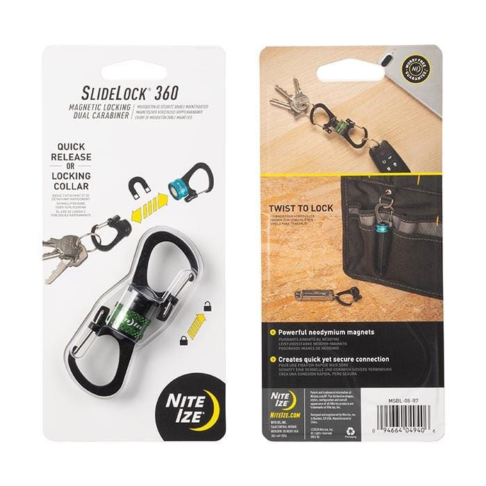Nite Ize SlideLock 360° Magnetic Locking Dual Carabiner - Image 6