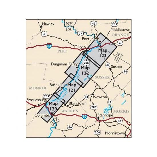 NYNJ Trail Conference Map - Delaware Water Gap & Kittatinny Trails Map - Image 2