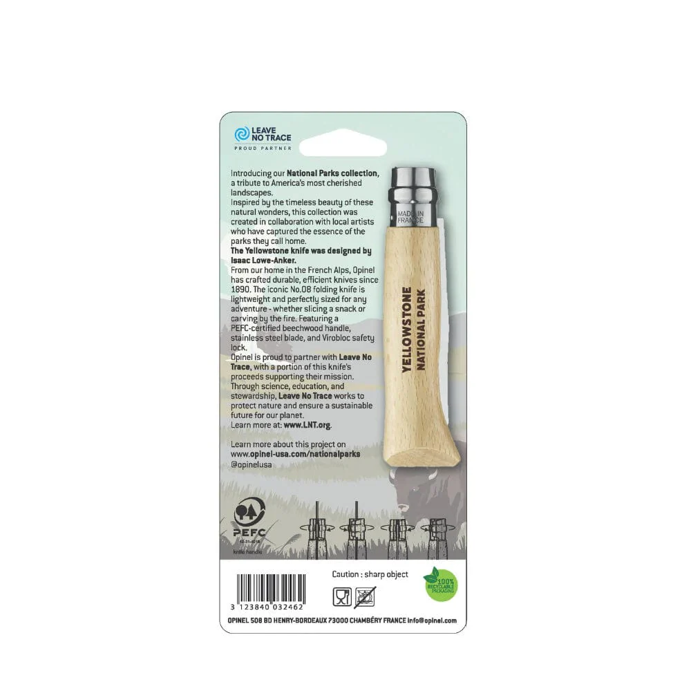 Opinel No.08 Yellowstone National Park Folding Pocket Knife - Image 2