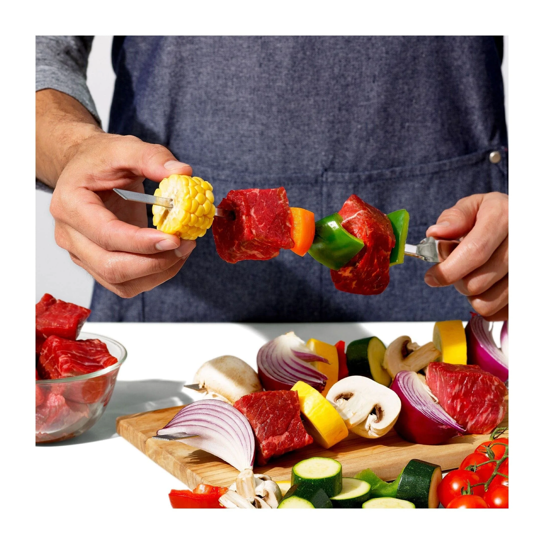 OXO Outdoor 6-Piece Grilling Skewer Set - Image 3