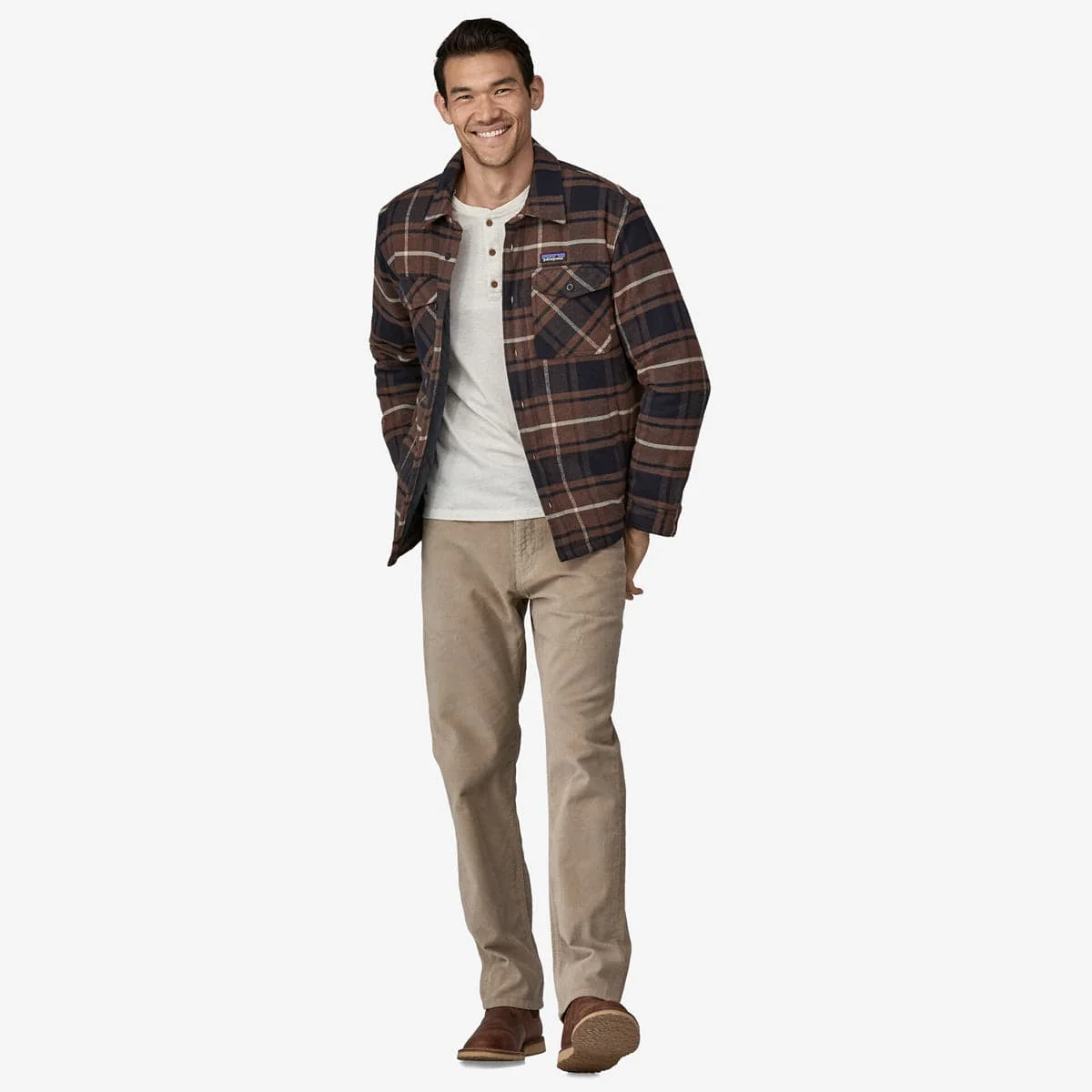 Patagonia Men's LW Insulated Fjord Flannel Shirt - Image 3
