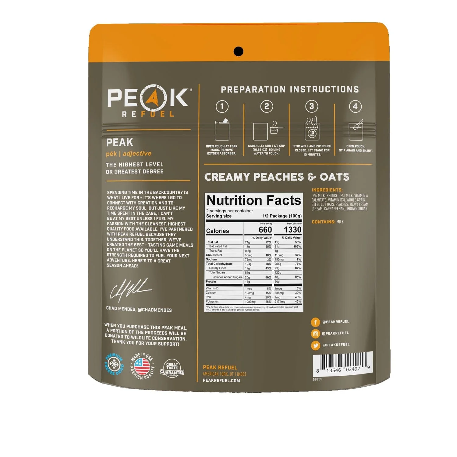 Peak Refuel Creamy Peaches and Oats - Image 2