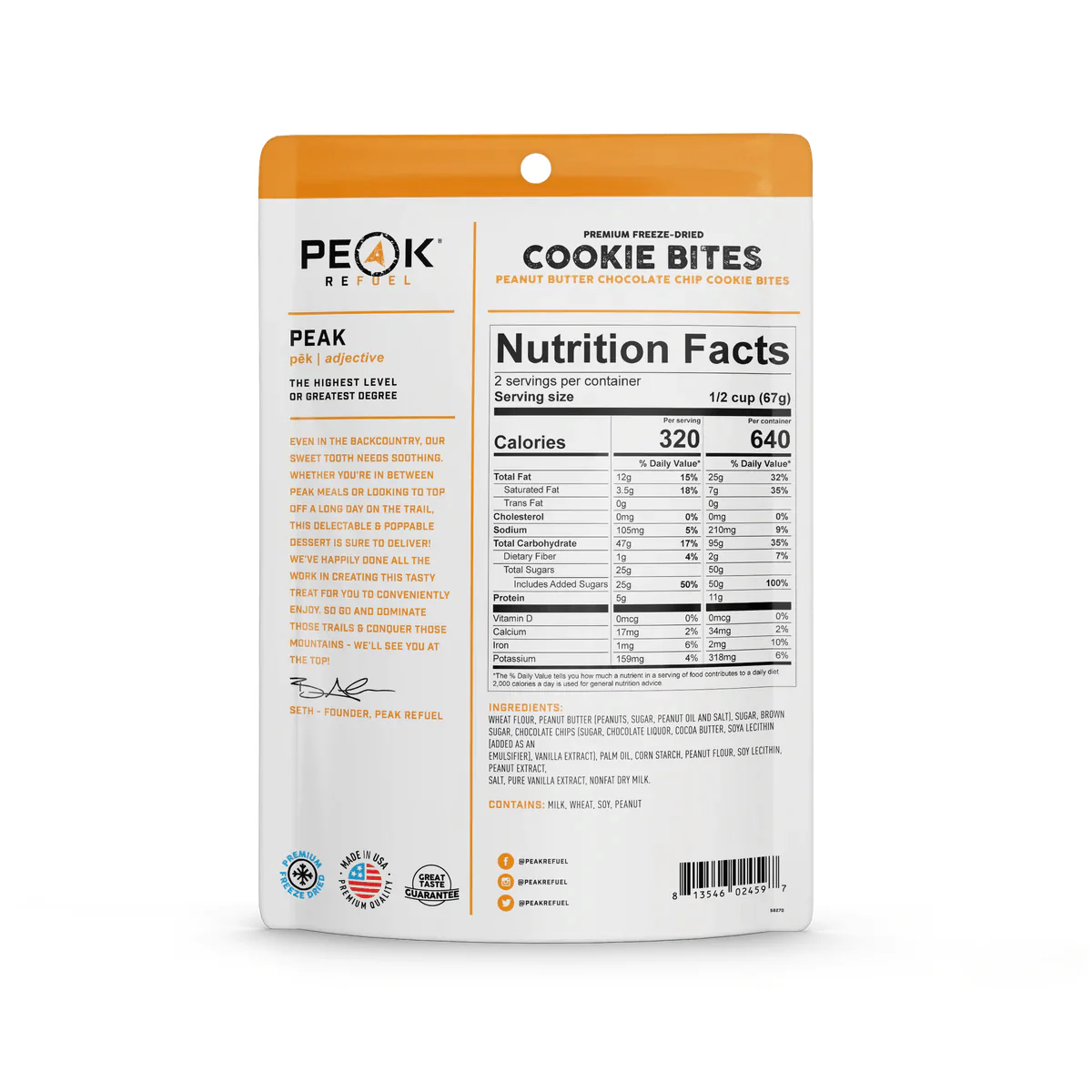 Peak Refuel Peanut Butter Chocolate Chip Cookie Bites - Image 2