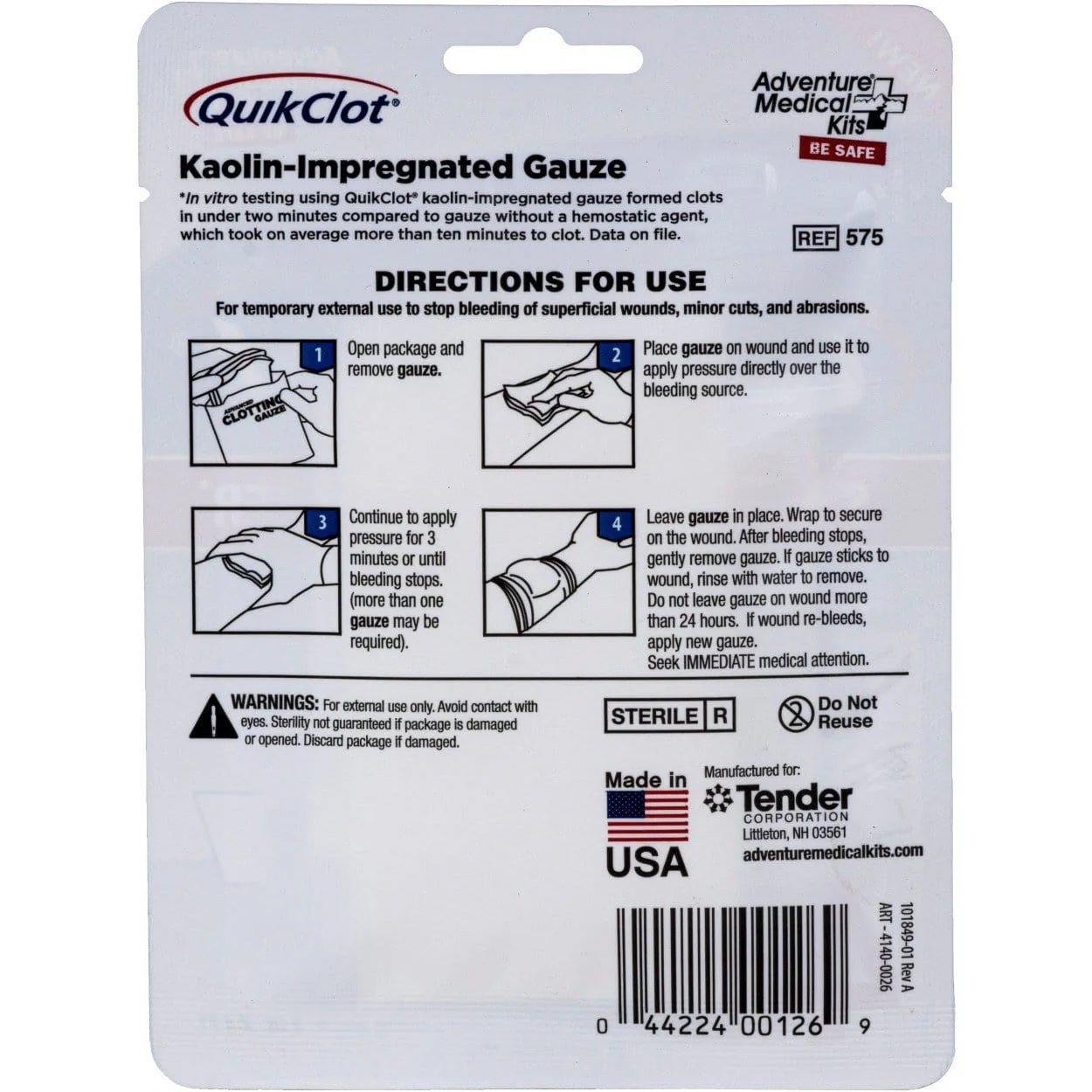 QuikClot Gauze 3" x 4' - Image 2