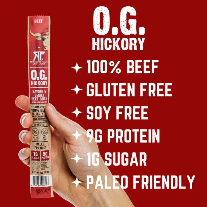 Righteous Felon O.G. Hickory Beef Stick - Image 3