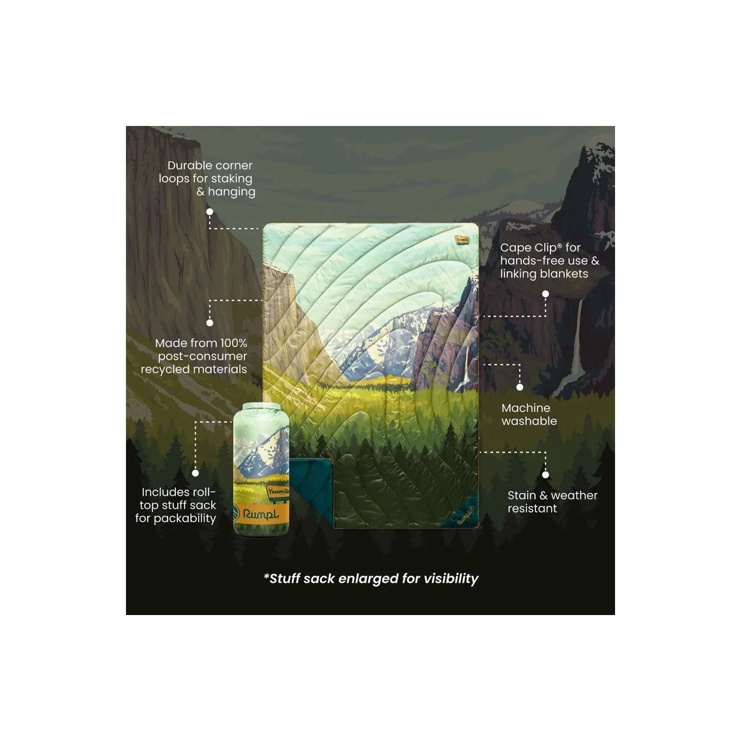 Rumpl Original Puffy Blanket - Yosemite National Park - Image 3