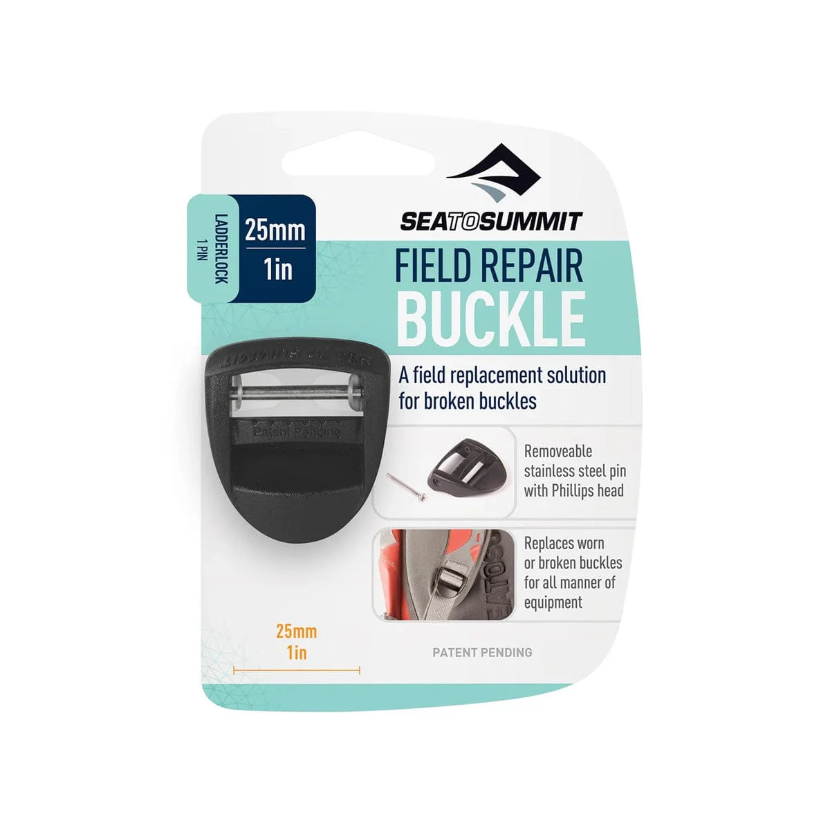Sea-to-Summit Field Repair Buckle 1in 25mm Ladderlock 1 Pin