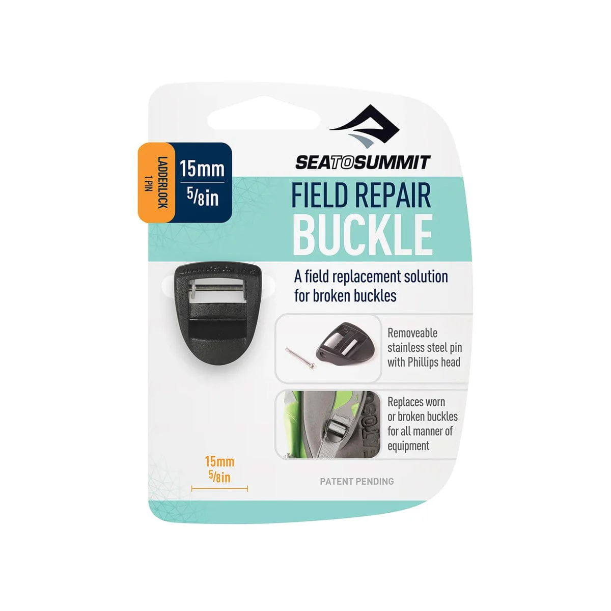 Sea-to-Summit Field Repair Buckle 5/8in 15mm Ladderlock 1 Pin
