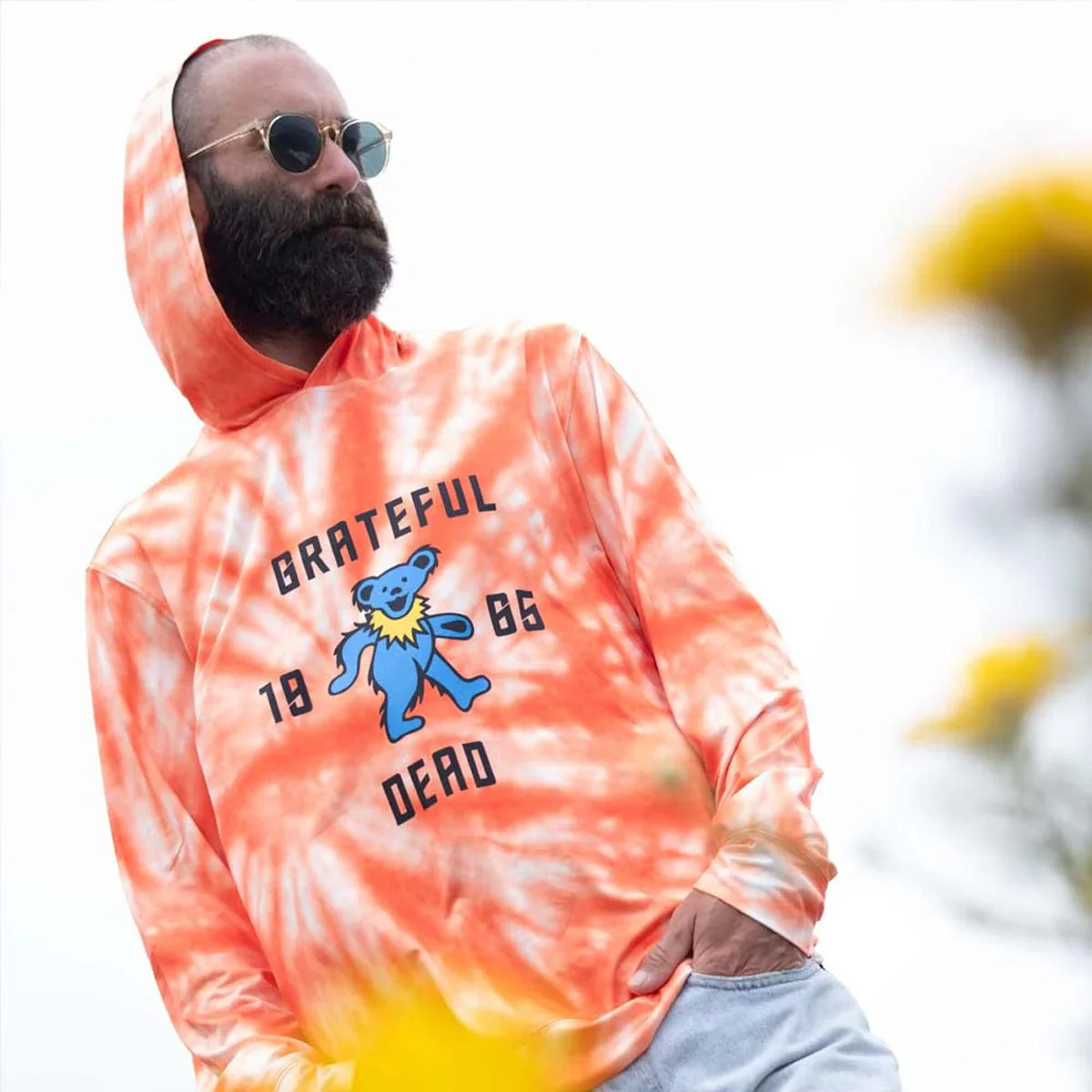 Section 119 Men's Grateful Dead UPF Hoodie Blue Bear - Image 7