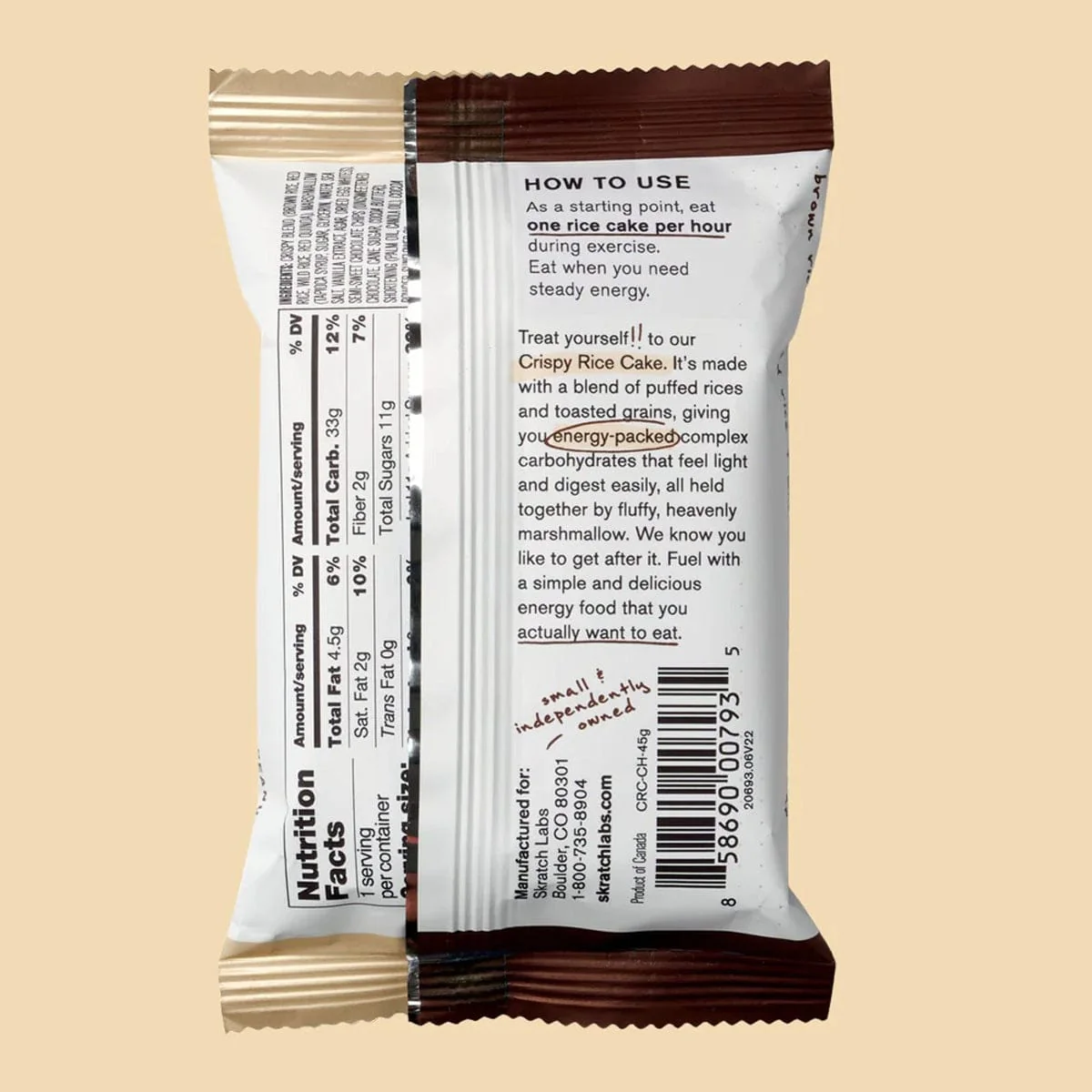 Skratch Labs Chocolate & Mallow Sport Crispy Rice Cake - Image 2