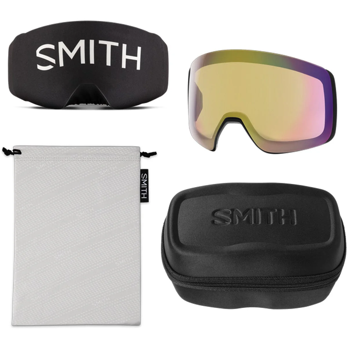 Smith 4D Mag XL Black/ChromaPop Sun Red Mirror/Chromapop Storm Yellow Flash Snow Goggles - Image 2