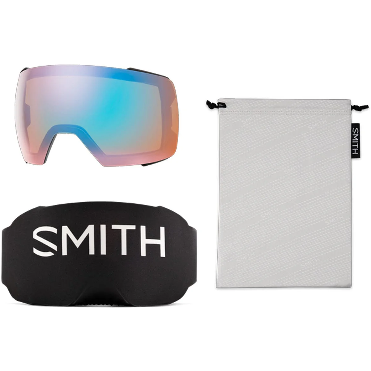 Smith I/O Mag XL Photochromic  Black/ChromaPop Pro Photochromic Gold Mirror/Chromapop Storm Blue Sensor Mirror Snow Goggles - Image 2