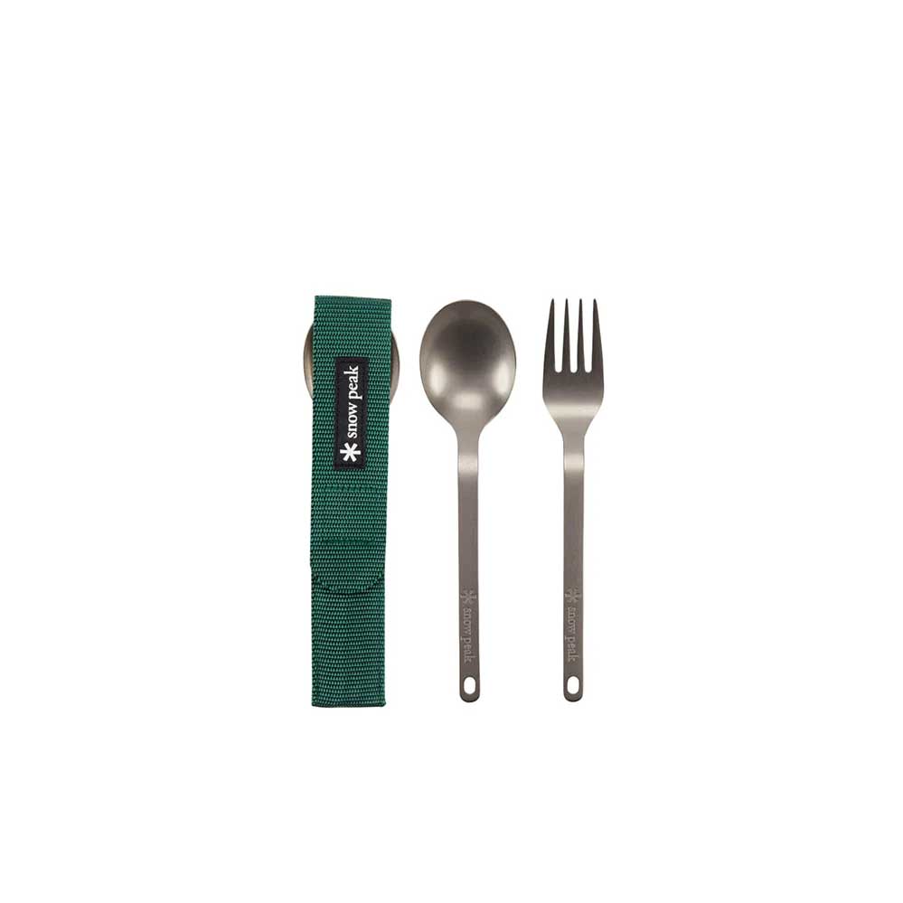 Snow Peak Titanium Fork & Spoon Set - Image 5