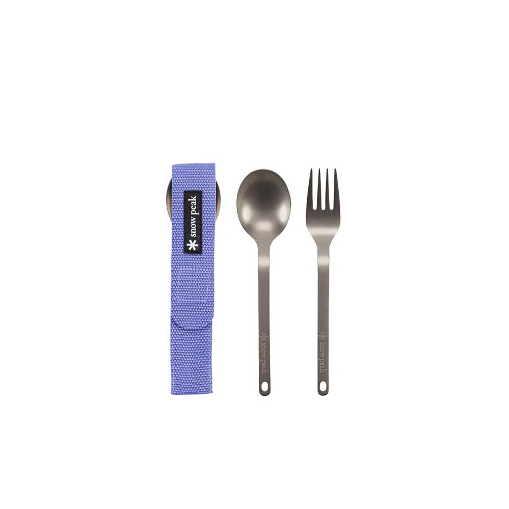 Snow Peak Titanium Fork & Spoon Set - Image 6