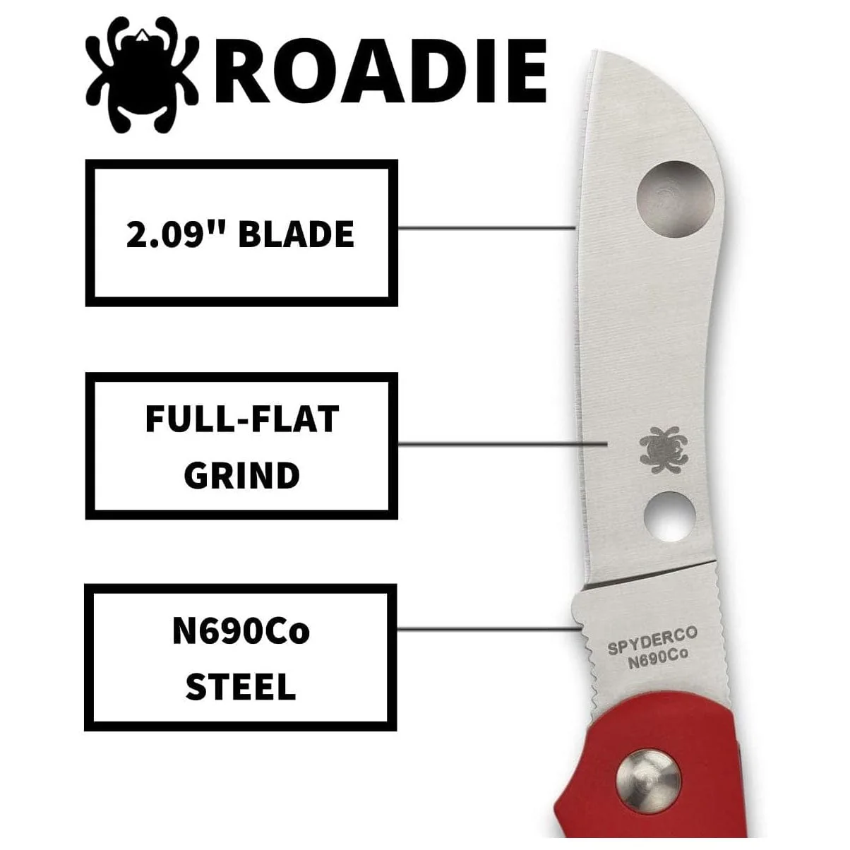 Spyderco Roadie Red Plain Edge - Image 3