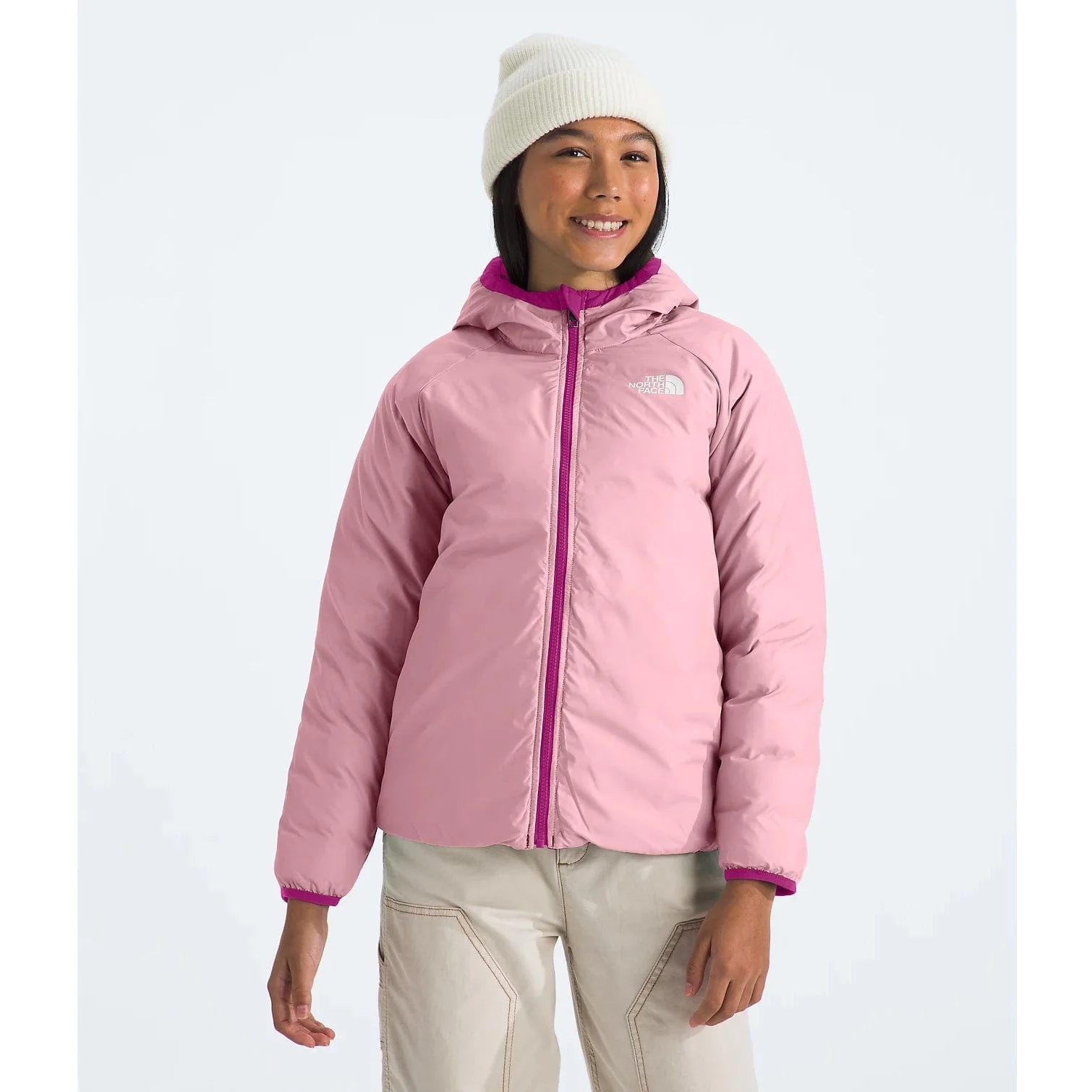 The North Face Girls' Reversible Perrito Hooded Jacket - Image 6