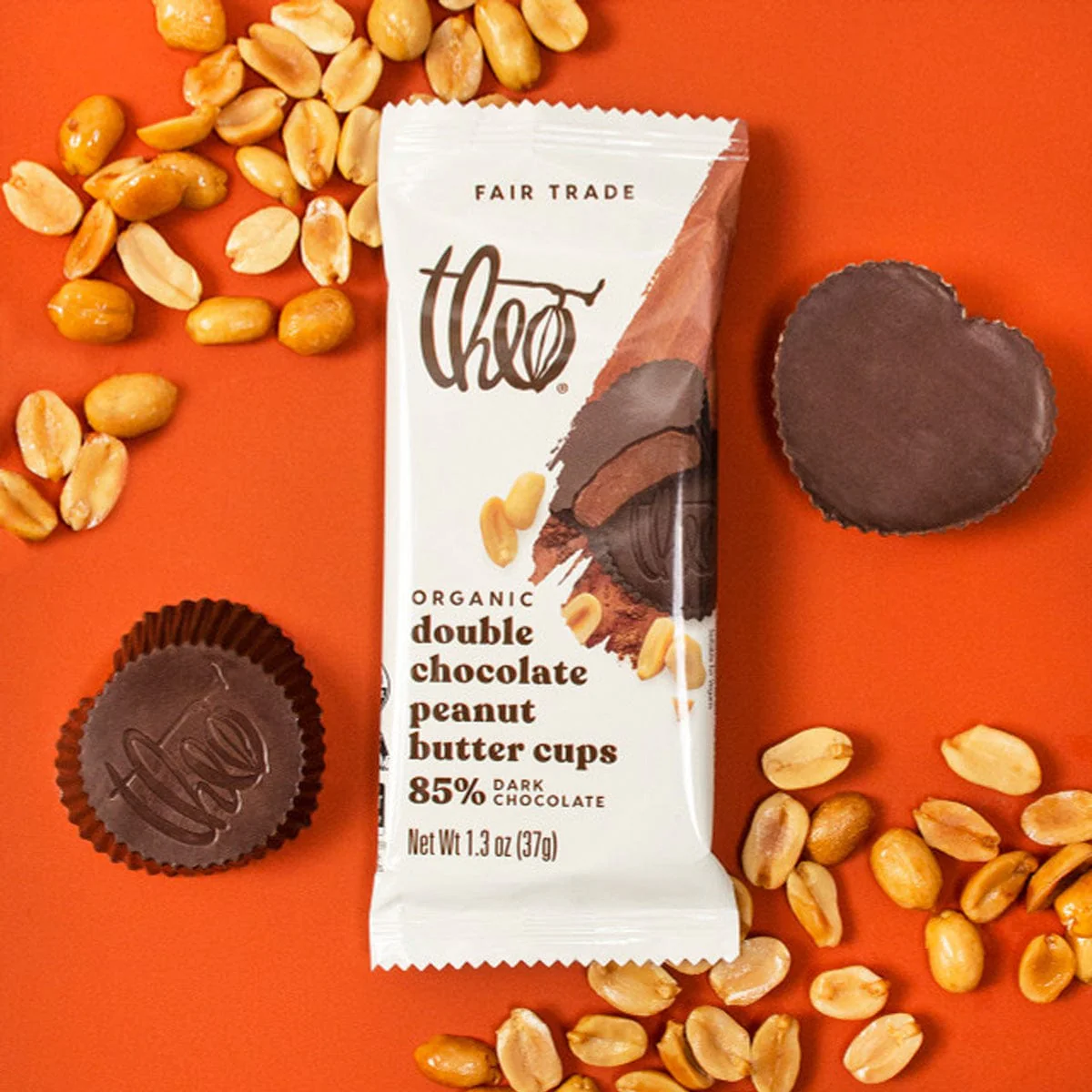 Theo's Double Chocolate Peanut Butter & 85% Dark Chocolate Cups - Image 2