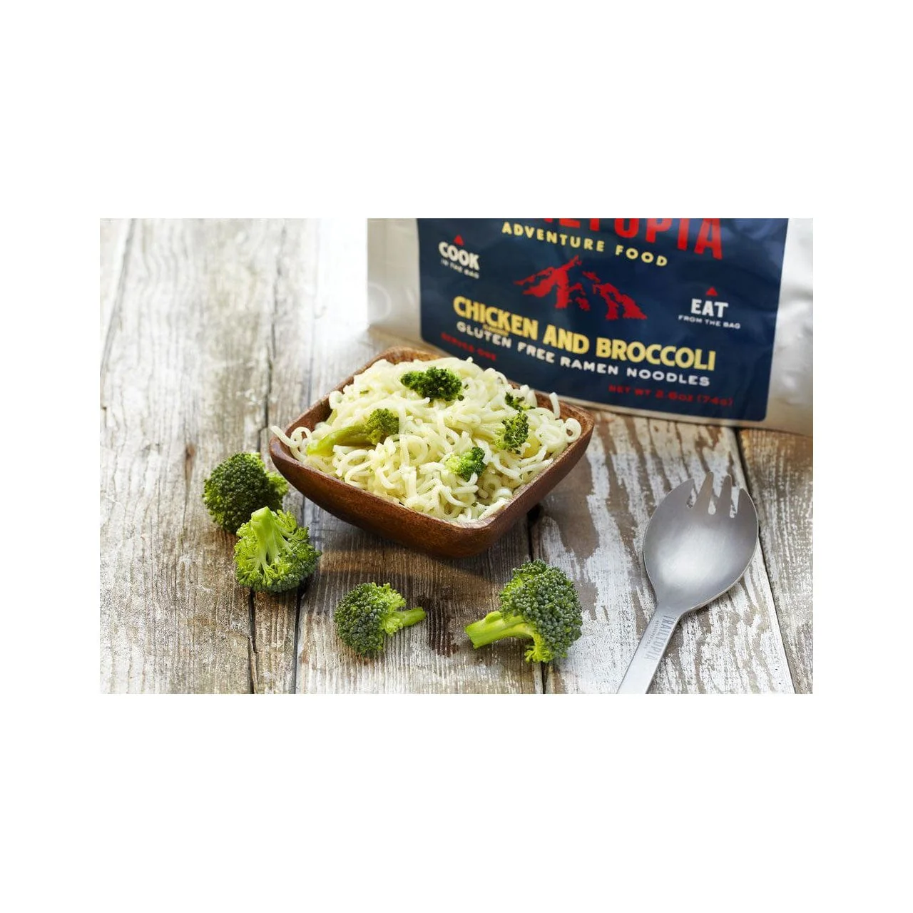Trailtopia Adventure Food Gluten Free Ramen Noodles - Chicken flavored with Broccoli - Image 2