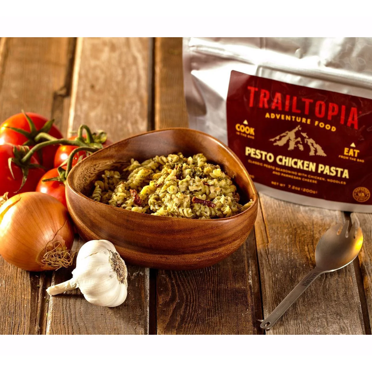 Trailtopia Adventure Food Pesto Chicken Pasta - SINGLE SERVE - Image 3
