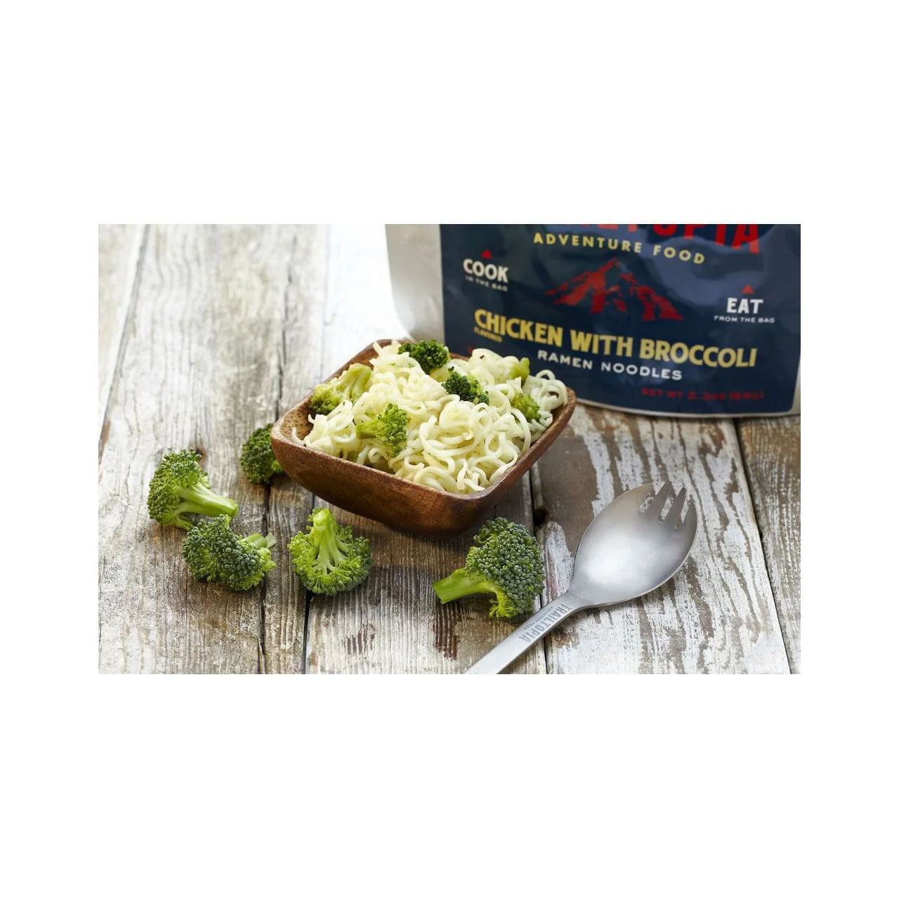 Trailtopia Adventure Food- Chicken with Broccoli Flavored Ramen Noodles - Image 2