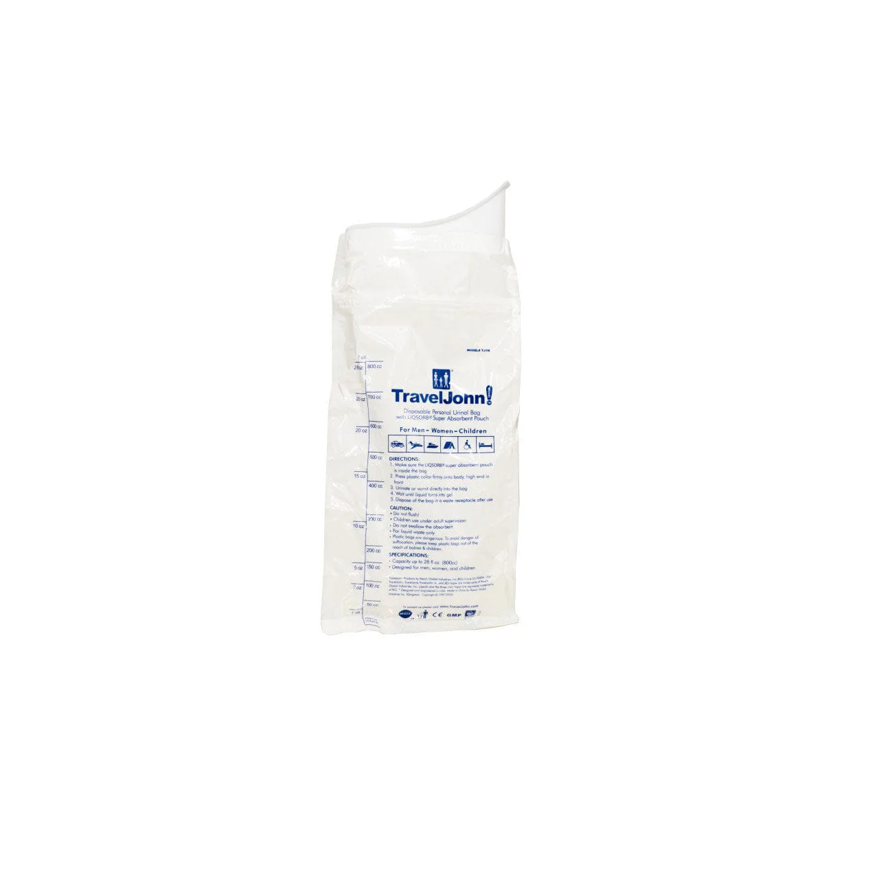 TravelJohn Resealable Disposable Urinal - 3 Pack - Image 3