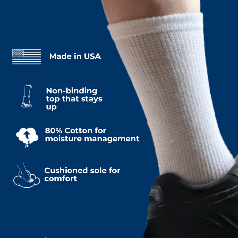 Diabetic Sock Club Women's Cotton Diabetic Crew Socks (6 Pair) - Image 2